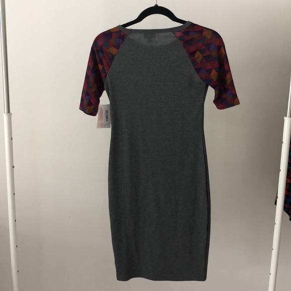 NWT Lularoe Gray Aztec Bodycon  Dress Size XXS - Picture 2 of 6